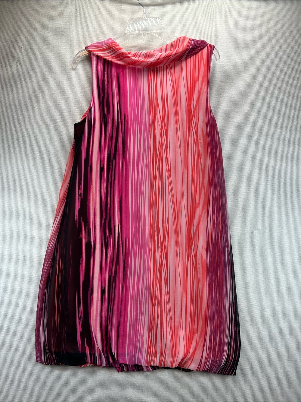 Rabbit Rabbit Rabbit Pink Gradient Sleeveless Cowl Neck Mini Dress - Picture 10 of 13